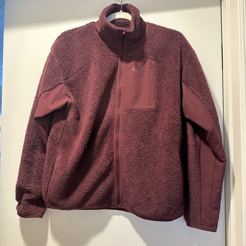 Nike Maroon Fleece Jacket